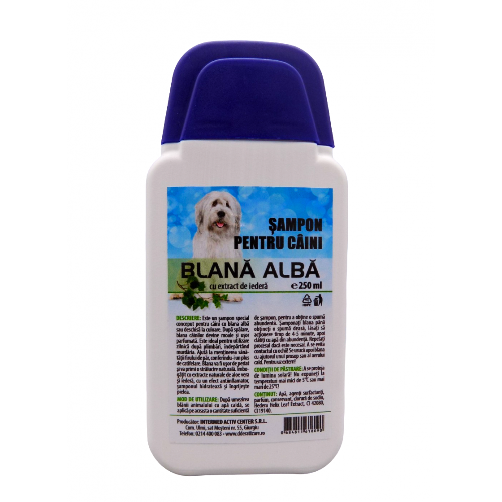  Sampon pentru Caine cu Blana Alba - 250 ml