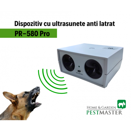 Dispozitiv Pestmaster PR-580 PRO, aparat cu ultrasunete anti-latrat