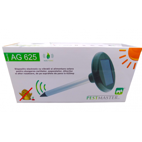 Pestmaster: AG625 - Aparat anti cartite, soareci de camp si dihori solar, cu vibratii