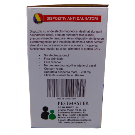 Pestmaster: AG230 - Pest Repeller anti gandaci si rozatoare (230mp)