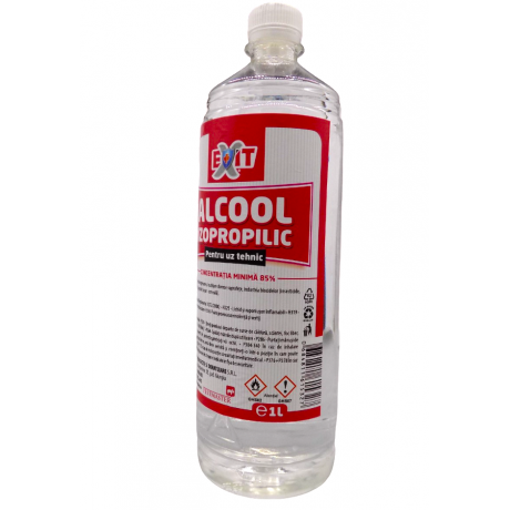 Exit 1L- alcool izopropilic - agent de curatare, degresare si igienizare pentru diverse suprafete