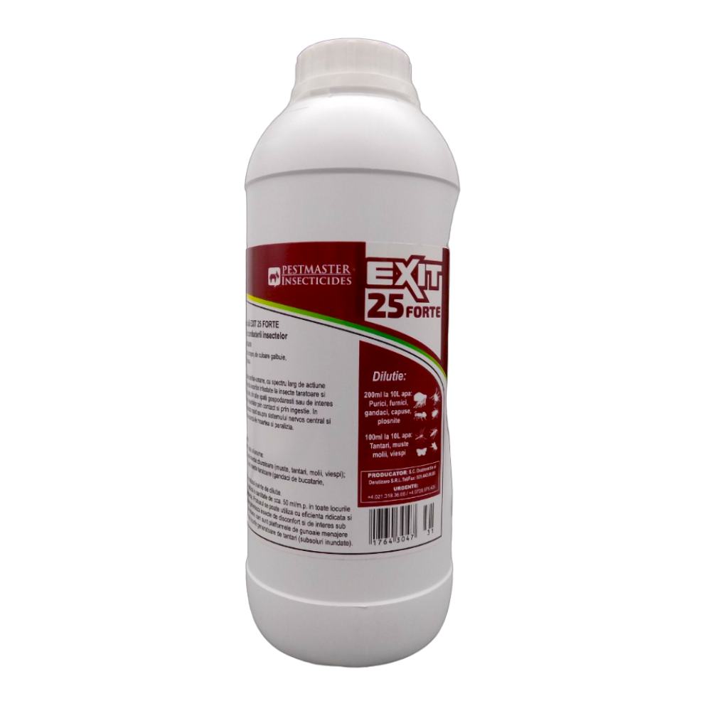 Exit 25 FORTE 1 L - Insecticid profesional, cu combatere rapida 