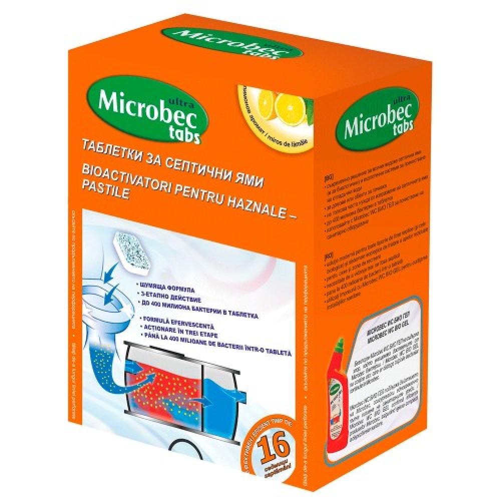 Bros: Microbec, Tratament pentru Fose Septice, tablete 16x20gr. (391)