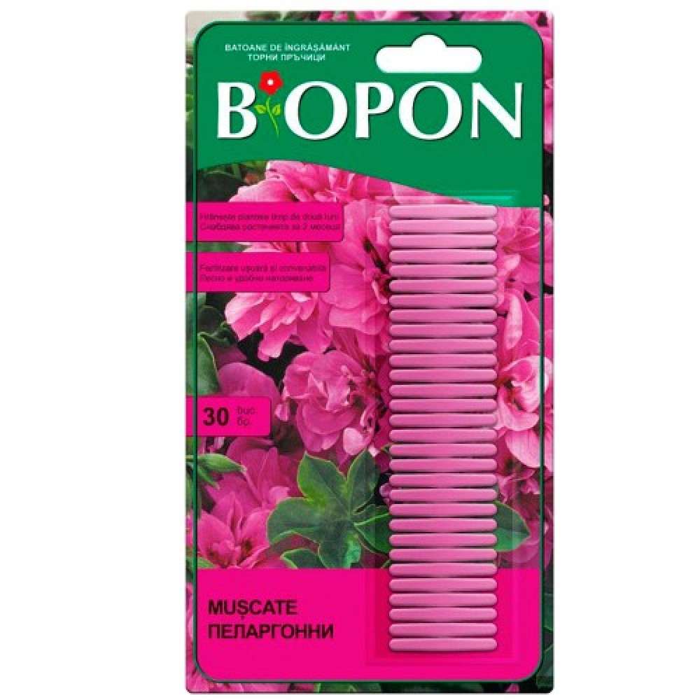 BIOPON: Ingrasamant pentru muscate sticks, 30 buc.