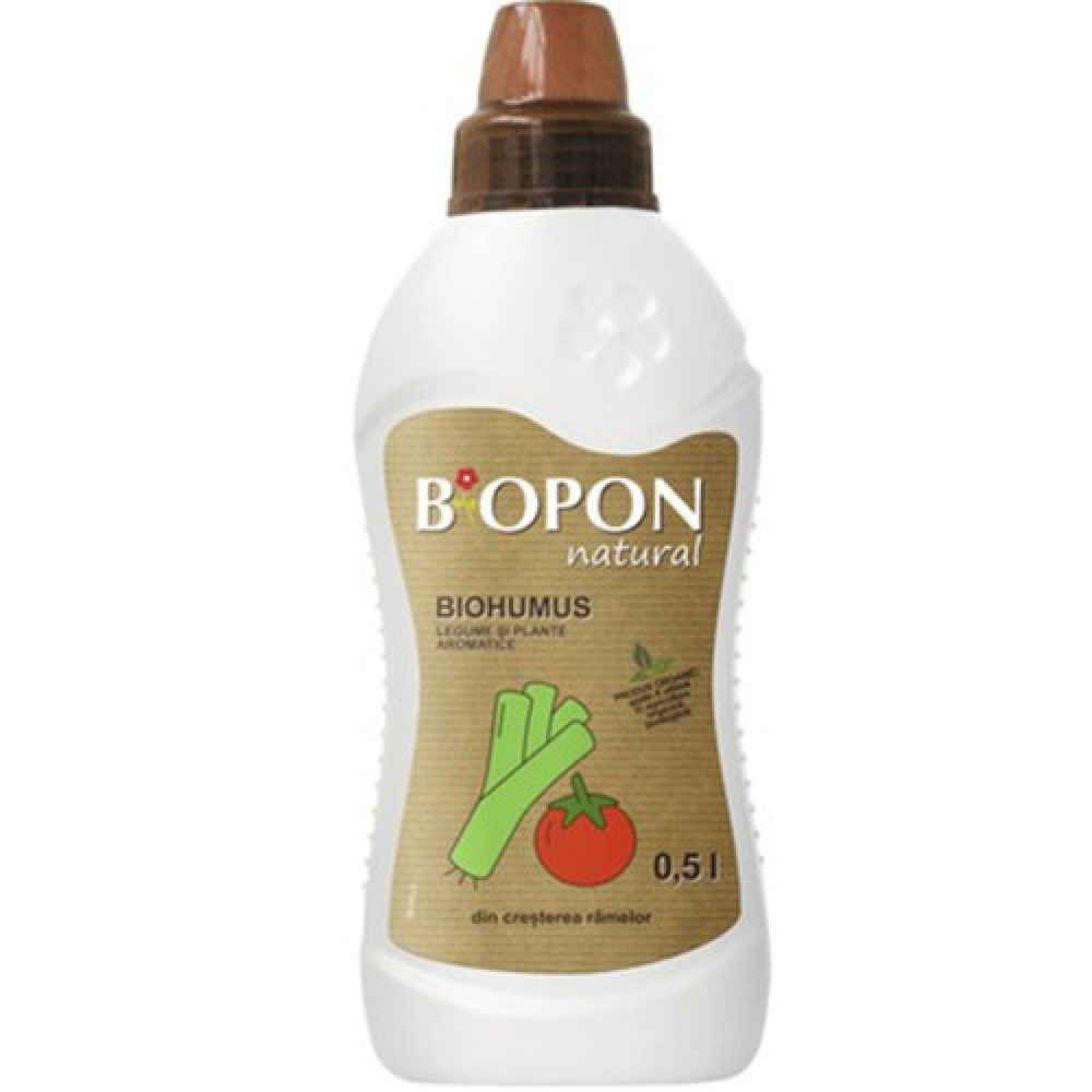 Biopon: BioHumus natural pentru legume-plante aromatice, 0.5L