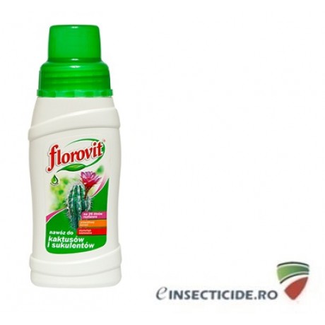 Florovit: Ingrasamant specializat lichid pentru cactusi si plante suculente, 0.25L