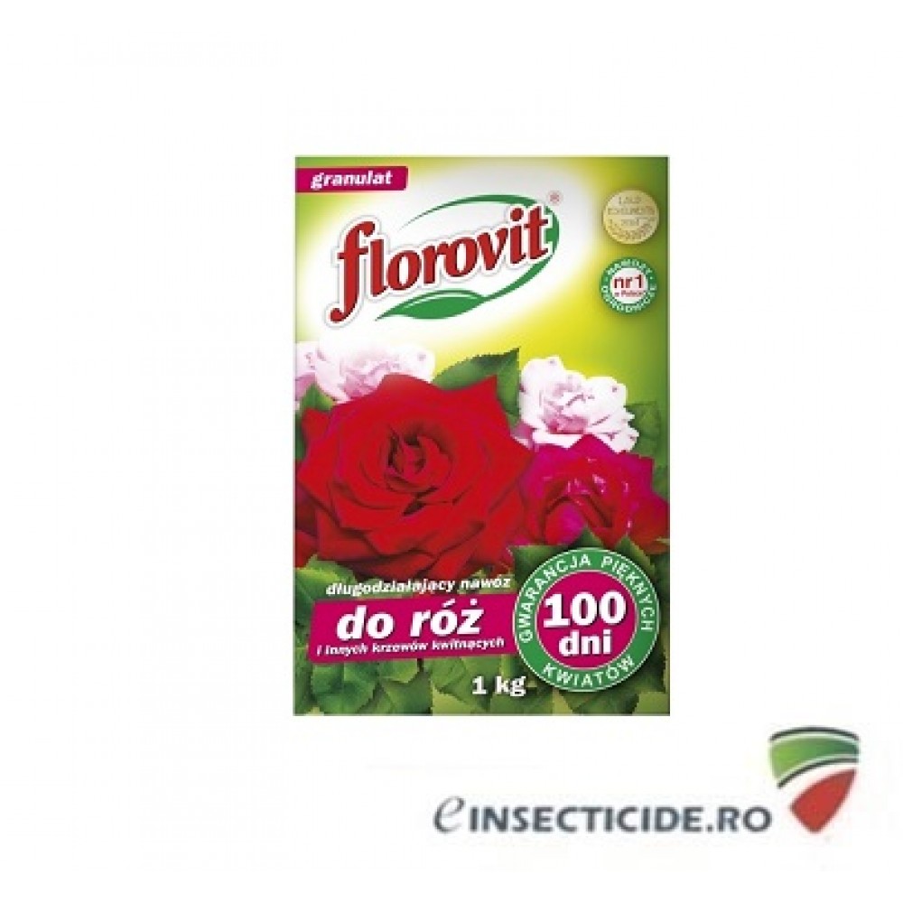 Florovit : Ingrasamant specializat granulat pentru trandafiri si alti arbusti ornamentali, 1kg