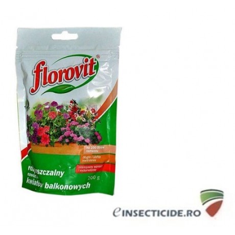 Florovit: Ingrasamant solubil pentru flori de balcon, 200gr 