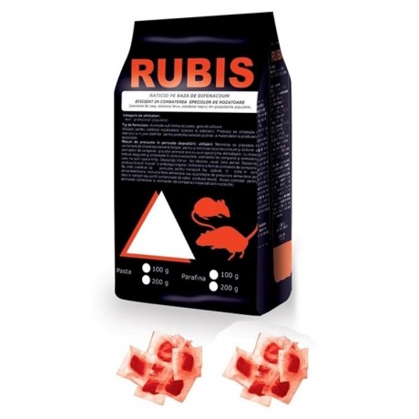 Rubis: Pasta raticida impotriva rozatoarelor (200gr)