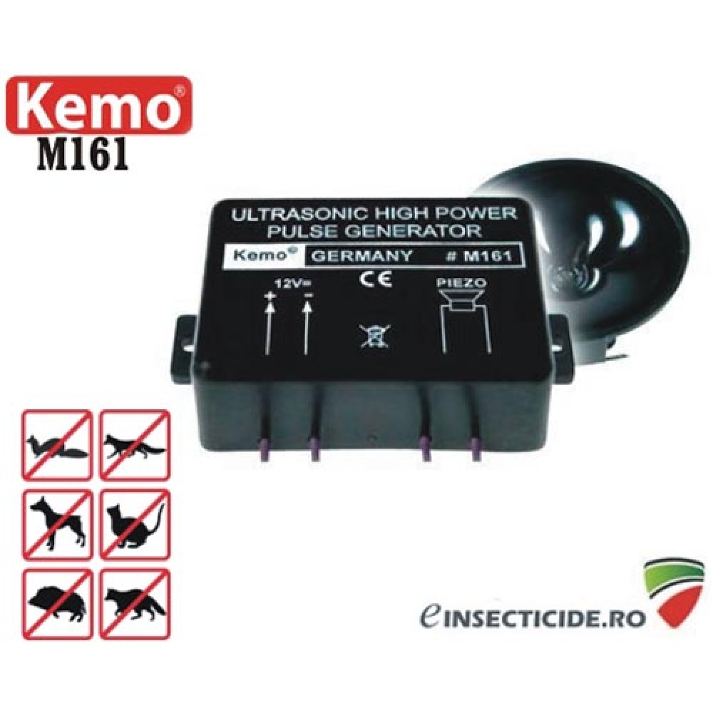 M161: Generator cu ultrasunete profesional anti porci mistreti (300 mp) 