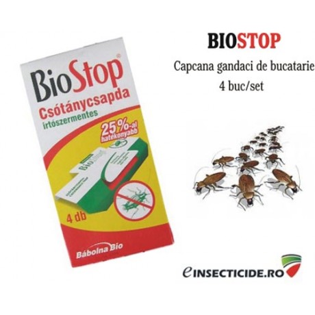 Biostop: Placa adeziva anti gandaci, 4 buc.