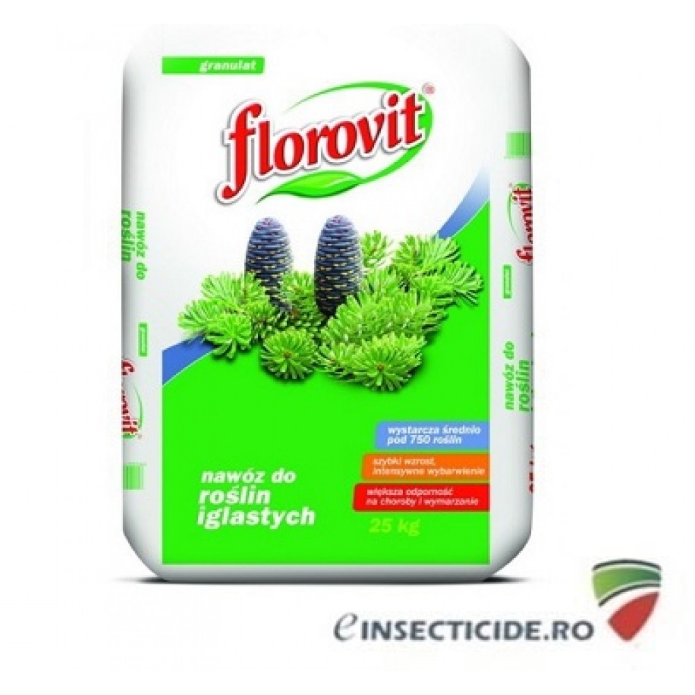 Florovit : Ingrasamant profesional granulat pentru conifere, 25kg