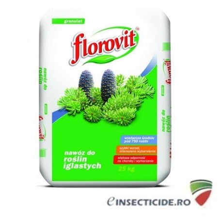 Florovit : Ingrasamant profesional granulat pentru conifere, 25kg