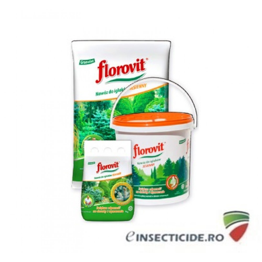 Florovit: Ingrasamant granulat de toamna pentru conifere, 10 kg 