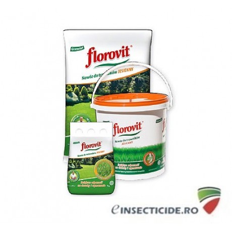 Florovit: Ingrasamant granulat de toamna pentru gazon,1kg