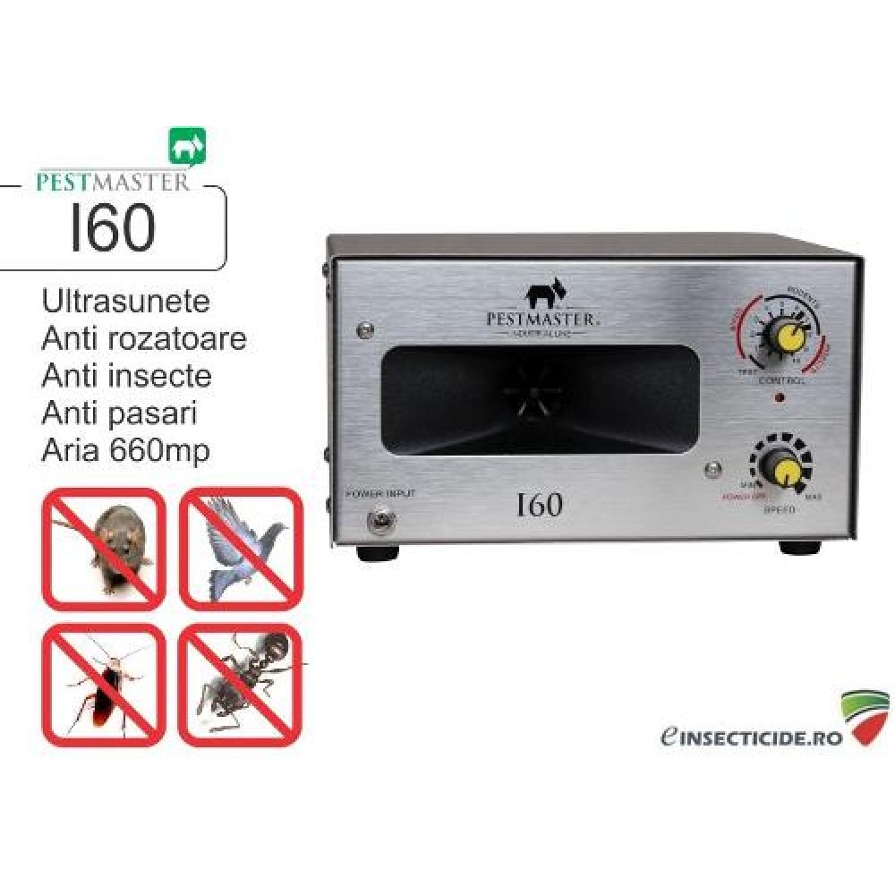  Pestmaster: I60 - Dispozitiv multifunctional cu ultrasunete anti rozatoare