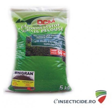 Fertilizant cu materii organice pentru peluza: NPK 8-6-7+3 MgO DCM (5 Kg) 